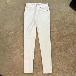 Levi’s 721 High Rise Skinny White Jeans